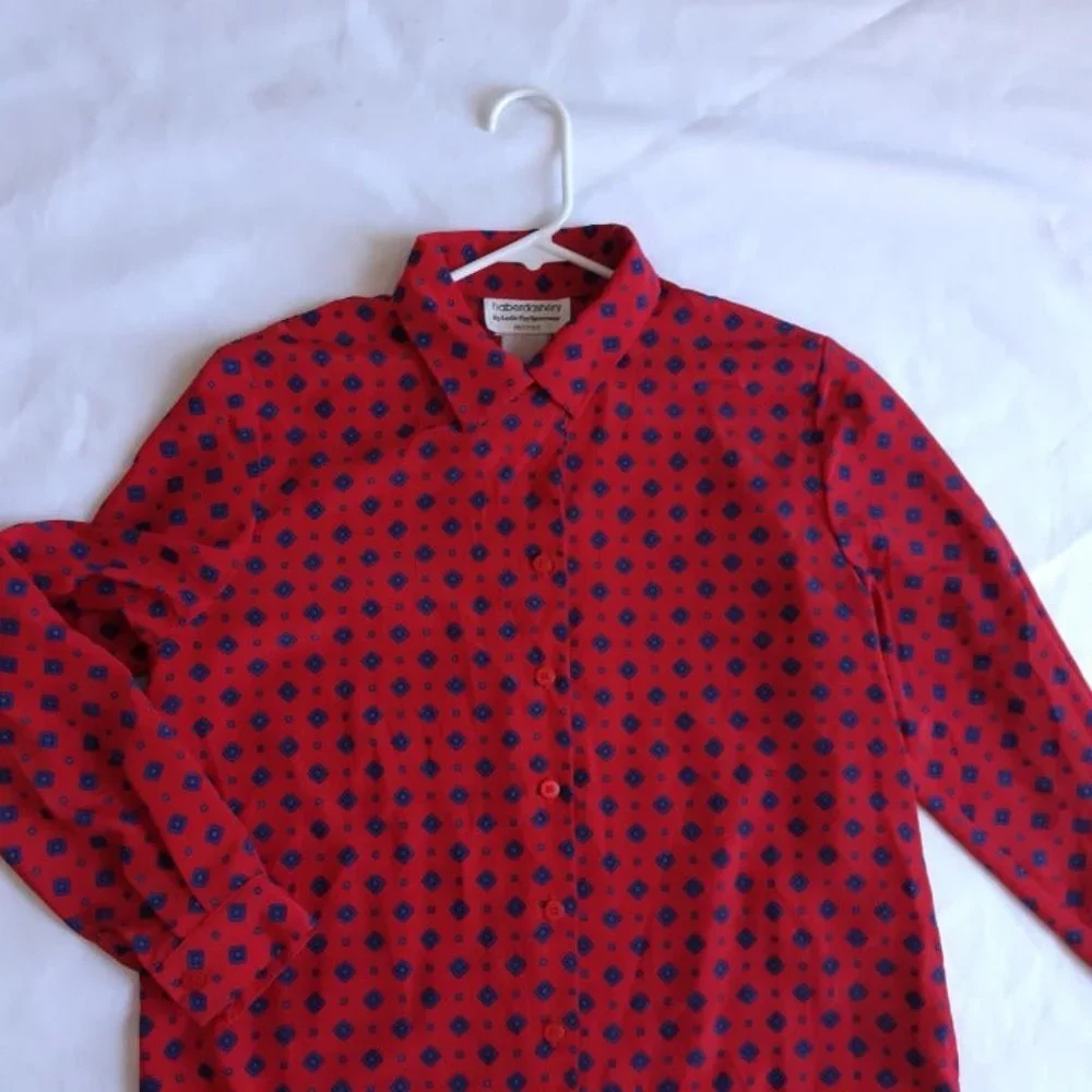 Vintage Haberdashery By Leslie Fay Sportswear Women Button Down Medium Petite 12 - Picture 8 of 12